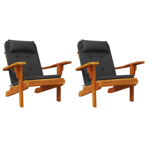 Adirondack Stuhlkissen 2er Set Schwarz