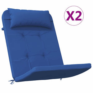 Blaue Stuhlkissen, 2er Set, 58x77 cm