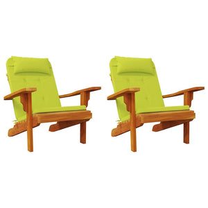 Hellgrüne Stuhlkissen, 2er Set, 58x77 cm