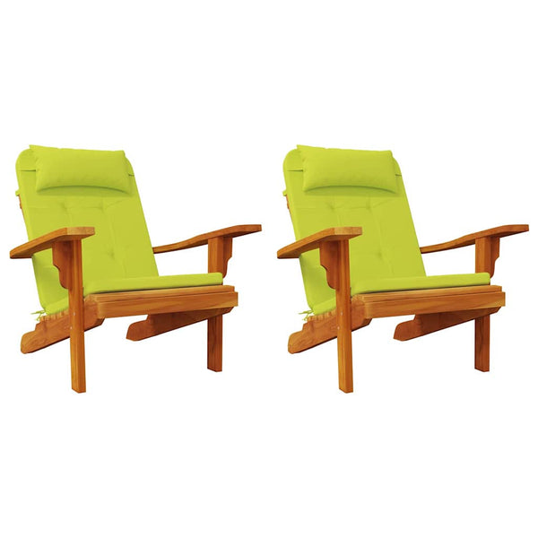 Hellgrüne Stuhlkissen, 2er Set, 58x77 cm