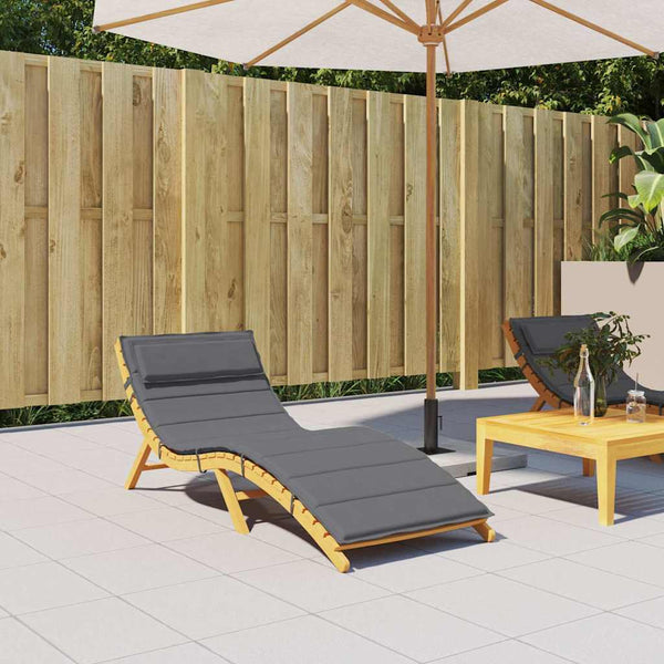 Sonnenliegen Auflage Anthrazit 180x60 cm