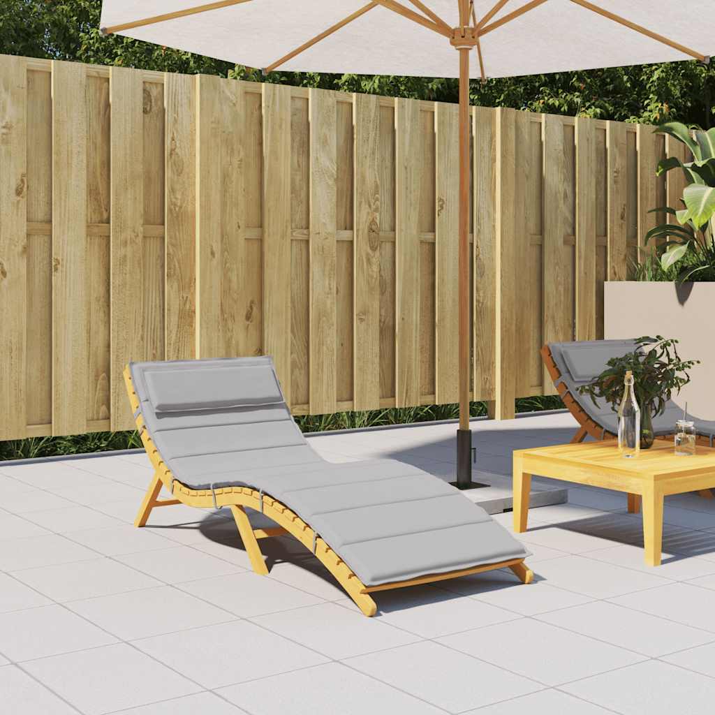 Sonnenliegen Auflage Grau 180x60 cm