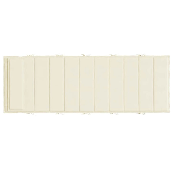 Sonnenliegen Auflage Creme 180x60 cm