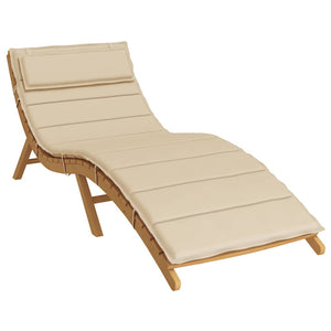 Beige Sonnenliegen Auflage 180x60 cm