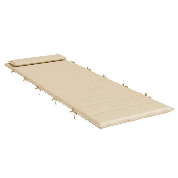 Beige Sonnenliegen Auflage 180x60 cm