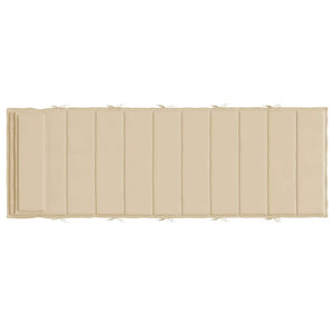 Beige Sonnenliegen Auflage 180x60 cm