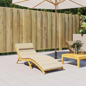 Beige Sonnenliegen Auflage 180x60 cm
