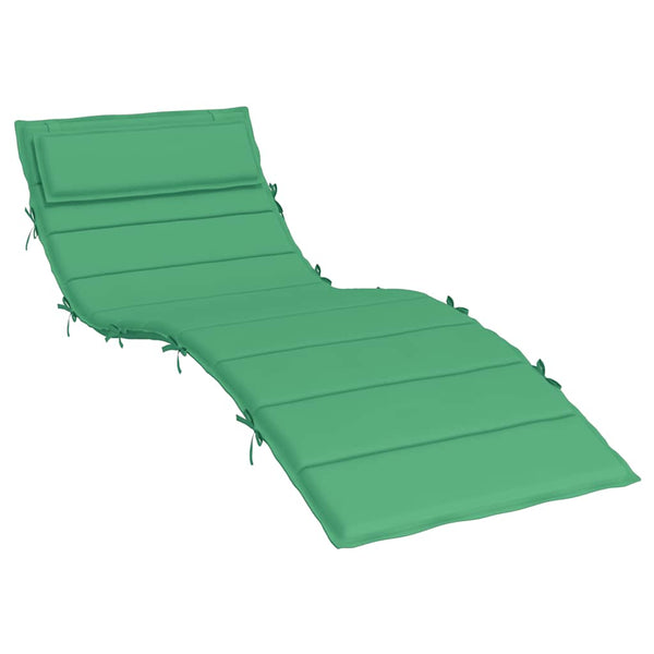 vidaXL Coussin de transat vert 180x60x4 cm Tissu Oxford