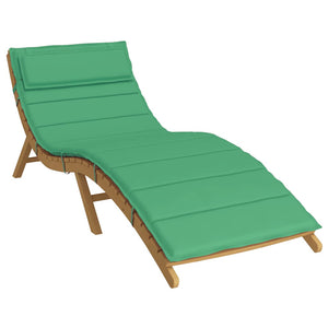 vidaXL Coussin de transat vert 180x60x4 cm Tissu Oxford