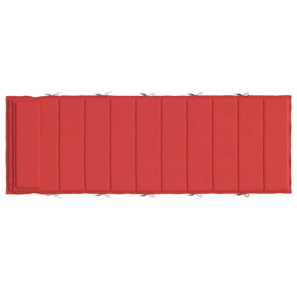Sonnenliegen Auflage Rot 180x60 cm