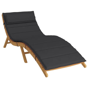 Sonnenliegen Auflage Schwarz 180x60 cm