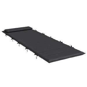 Sonnenliegen Auflage Schwarz 180x60 cm