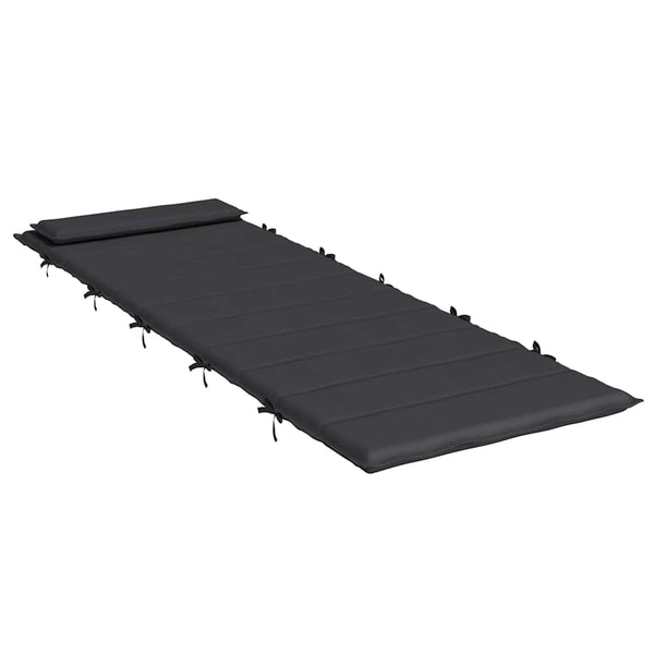 Sonnenliegen Auflage Schwarz 180x60 cm