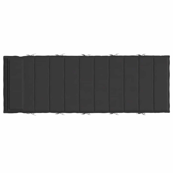Sonnenliegen Auflage Schwarz 180x60 cm