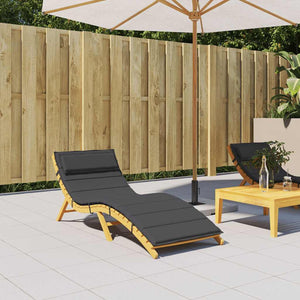 Sonnenliegen Auflage Schwarz 180x60 cm