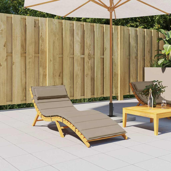 Sonnenliegen Auflage Taupe 180x60 cm