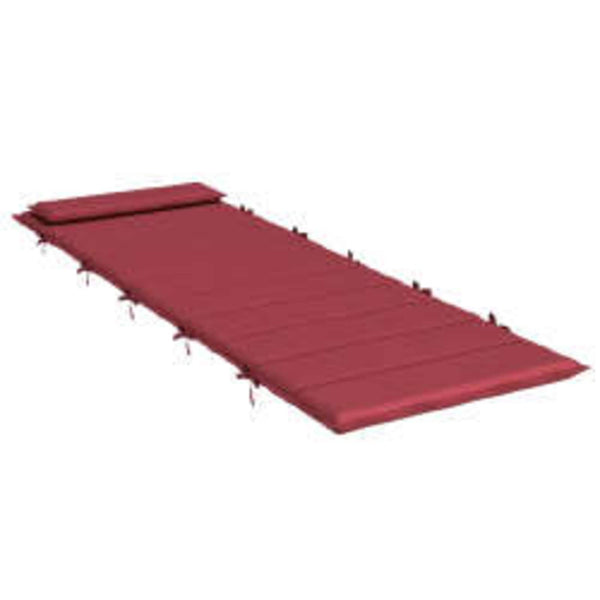 vidaXL Sun Lounger Cushion Wine Red 180 x 60 x 4 cm Oxford Fabric