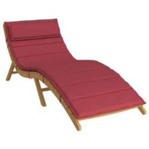 vidaXL Sun Lounger Cushion Wine Red 180 x 60 x 4 cm Oxford Fabric
