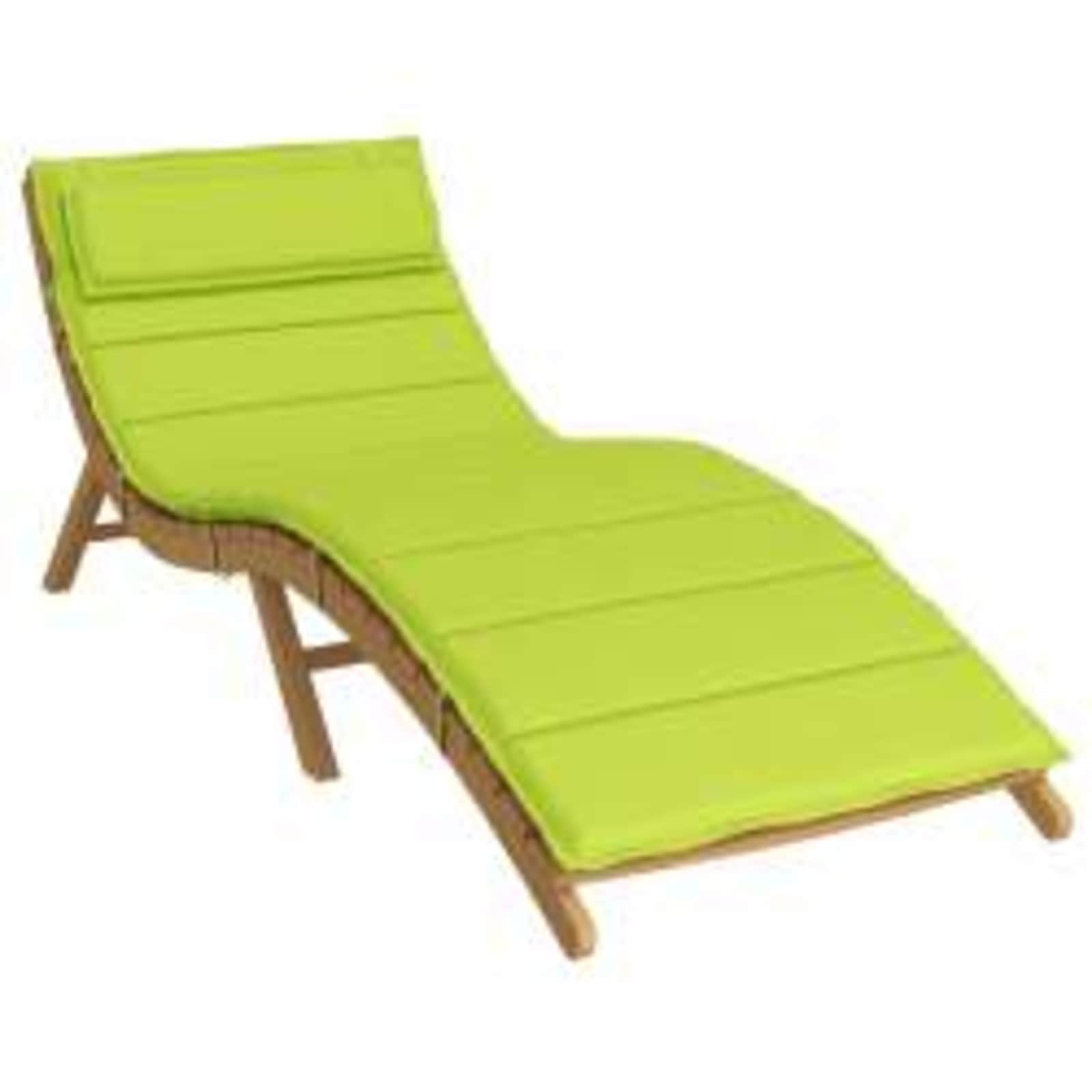 Grünes Sonnenliegen Kissen 180 x 60 cm
