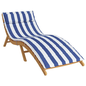Sonnenliegen Auflage Blau-Weiß Gestreift 180x60