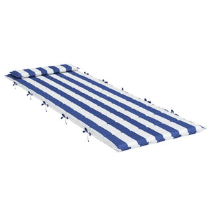 Sonnenliegen Auflage Blau-Weiß Gestreift 180x60