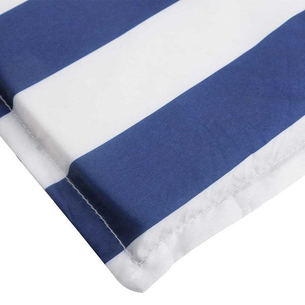 Sonnenliegen Auflage Blau-Weiß Gestreift 180x60