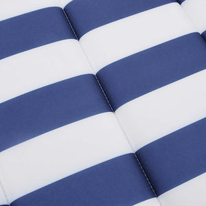 Sonnenliegen Auflage Blau-Weiß Gestreift 180x60