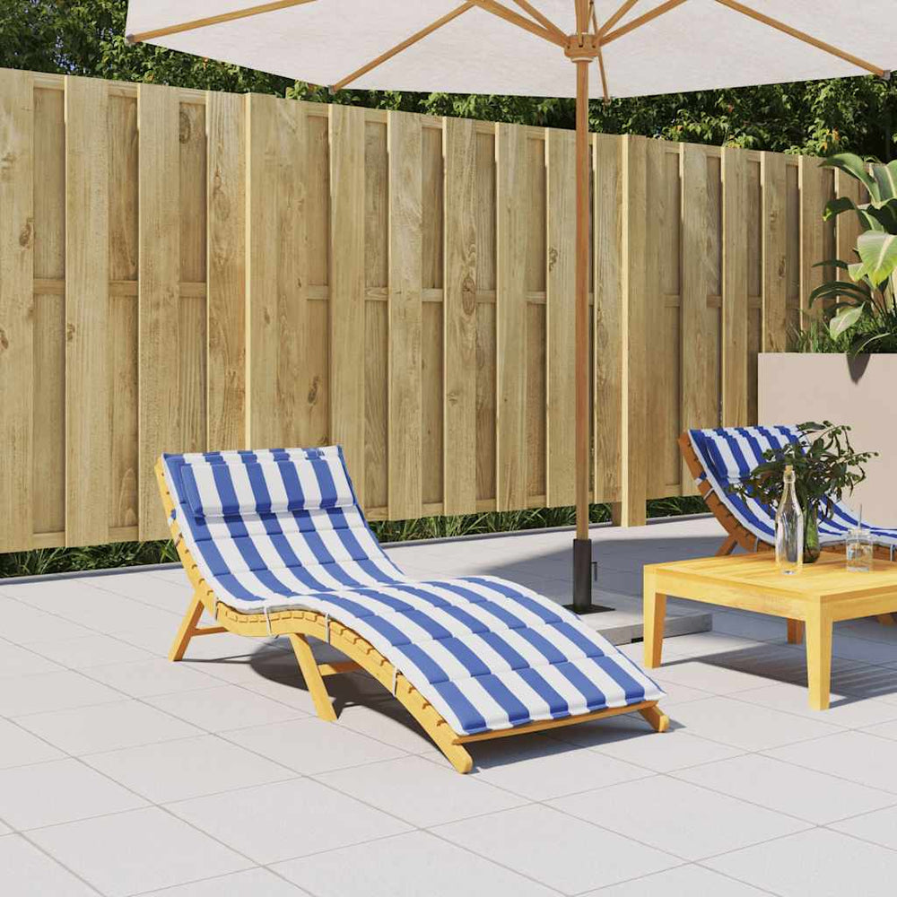 Sonnenliegen Auflage Blau-Weiß Gestreift 180x60