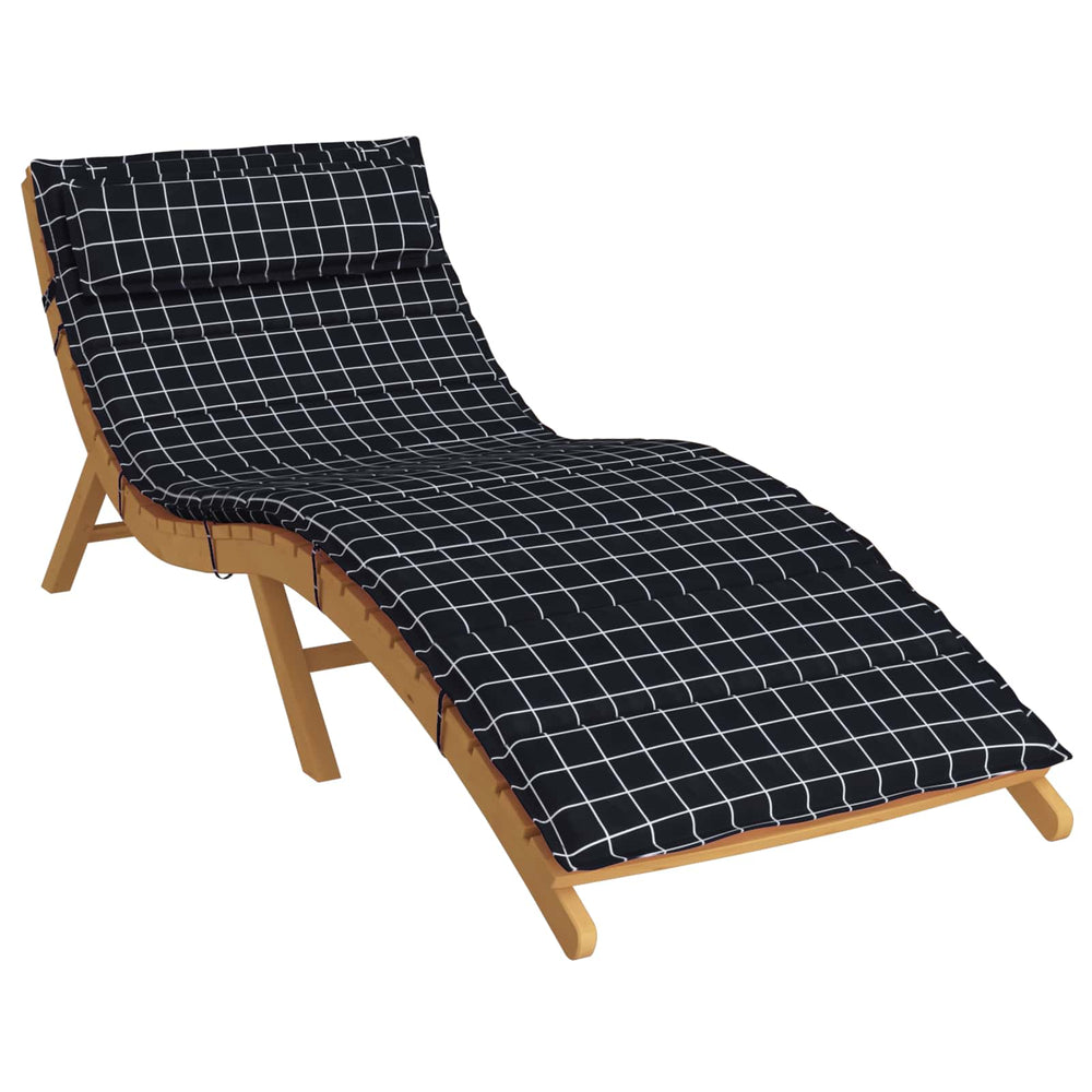 Sonnenliegen Kissen Schwarz 180 cm