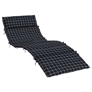 Sonnenliegen Kissen Schwarz 180 cm