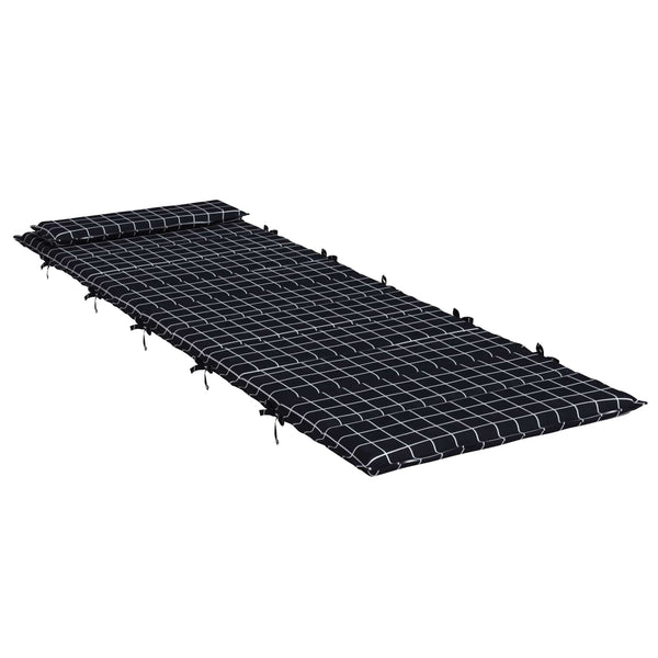 Sonnenliegen Kissen Schwarz 180 cm
