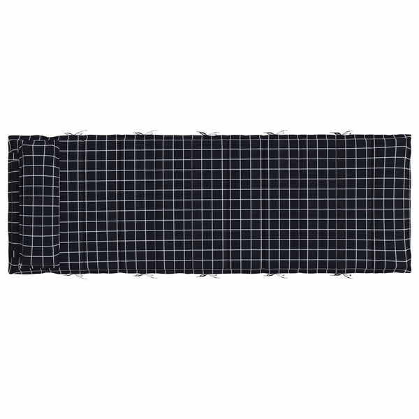Sonnenliegen Kissen Schwarz 180 cm