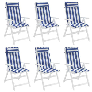Hochlehner Auflagen 6er-Set Blau/Weiß