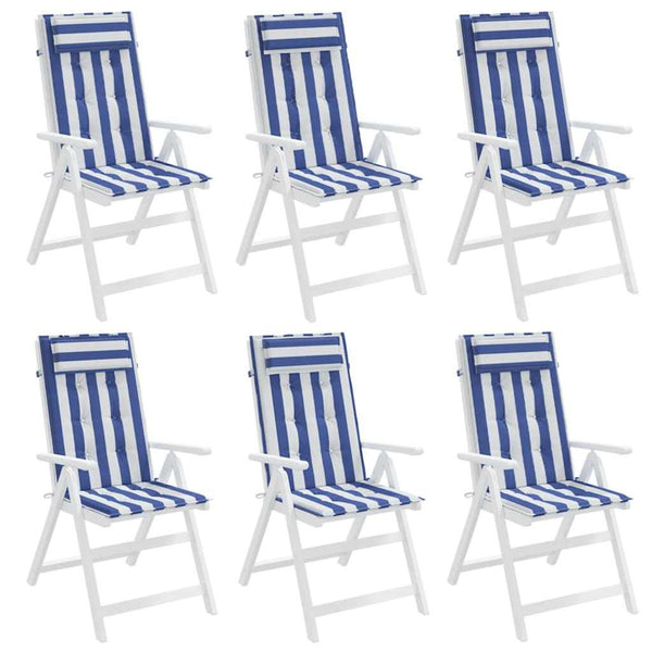 Hochlehner Auflagen 6er-Set Blau/Weiß