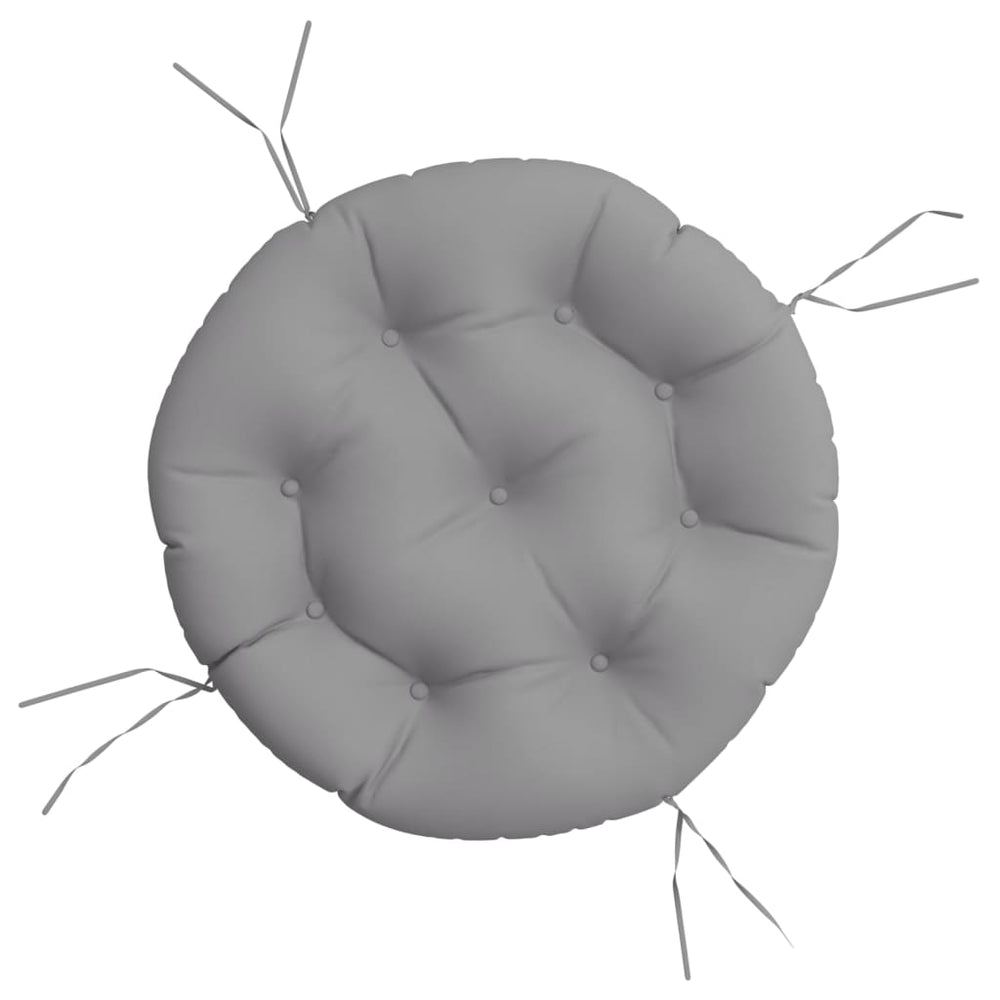 Rundes Kissen Grau Ø 60cm Oxford-Gewebe