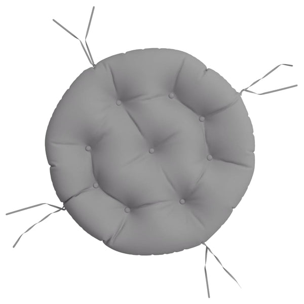Rundes Kissen Grau Ø 60cm Oxford-Gewebe