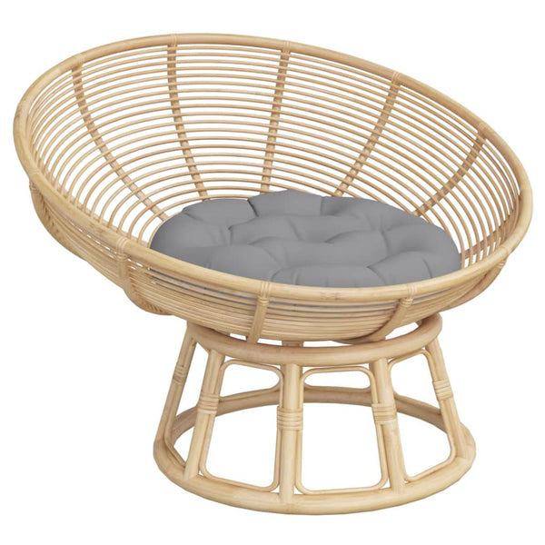 Rundes Kissen Grau Ø 60cm Oxford-Gewebe