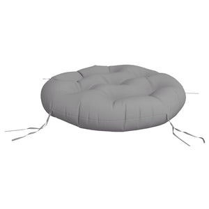 Rundes Kissen Grau Ø 60cm Oxford-Gewebe