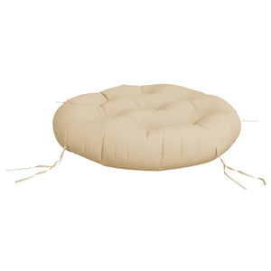 Rundes Sitzkissen Beige Ø 60cm