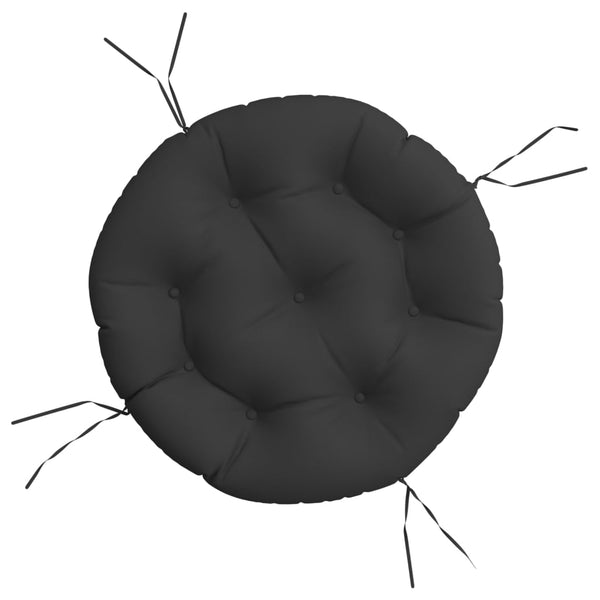 Rundes Kissen Schwarz Ø 60cm Oxford-Gewebe