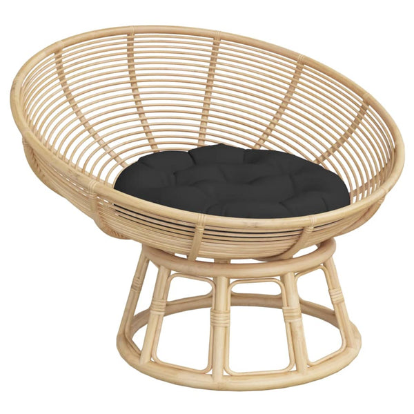 Rundes Kissen Schwarz Ø 60cm Oxford-Gewebe