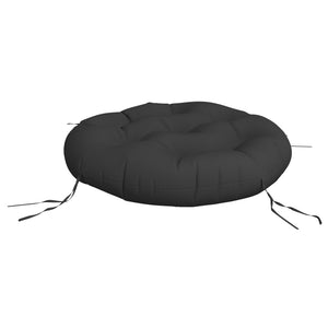Rundes Kissen Schwarz Ø 60cm Oxford-Gewebe