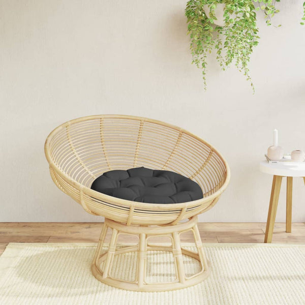 Rundes Kissen Schwarz Ø 60cm Oxford-Gewebe