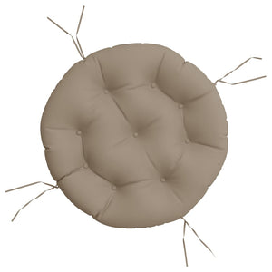 Rundes Kissen Taupe Ø 60cm Oxford