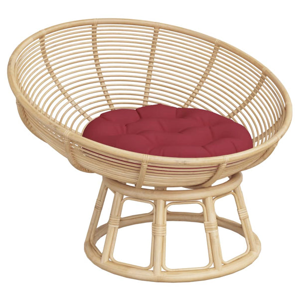 Rundes Kissen Weinrot Ø 60 cm