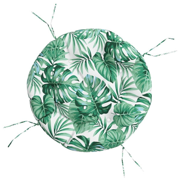 Rundes Kissen mit Blattmuster, Ø 60cm