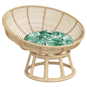 Rundes Kissen mit Blattmuster, Ø 60cm