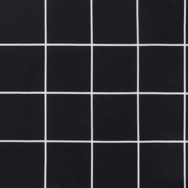 Rundes Kissen Schwarz Karomuster Ø 60cm