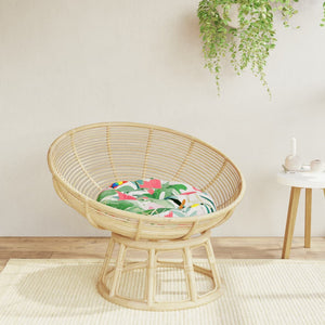 vidaXL Coussin rond multicolore Ø 60x11 cm en tissu Oxford