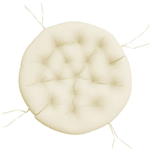 Rundes Kissen Creme Ø 100cm Oxford-Gewebe